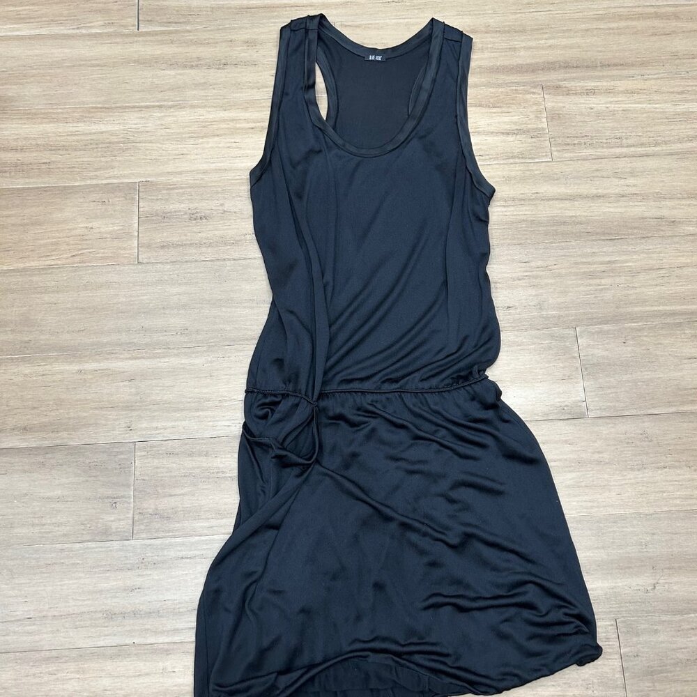 Mimi Turner Black Midi Silk Dress with Side Pocket size M